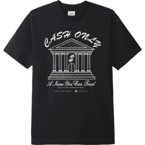 cash only tee shirt bank (black)