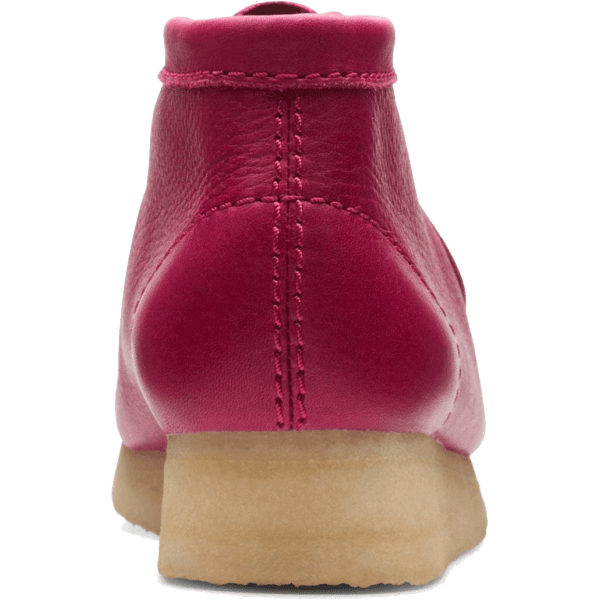 clarks shoes girls wallabee boot (berry/leather)