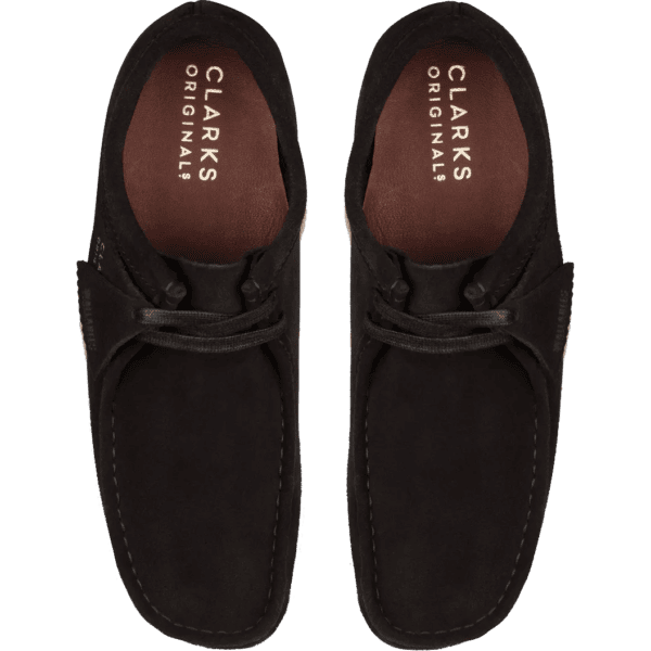 clarks shoes wallabee (black/suede)
