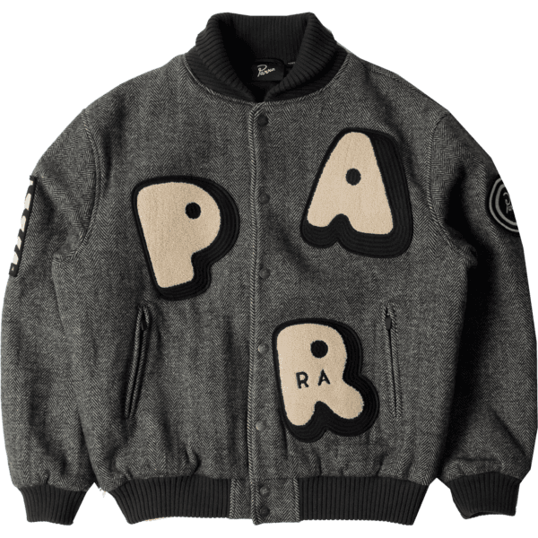 parra jacket rounded par varsity (dark grey)