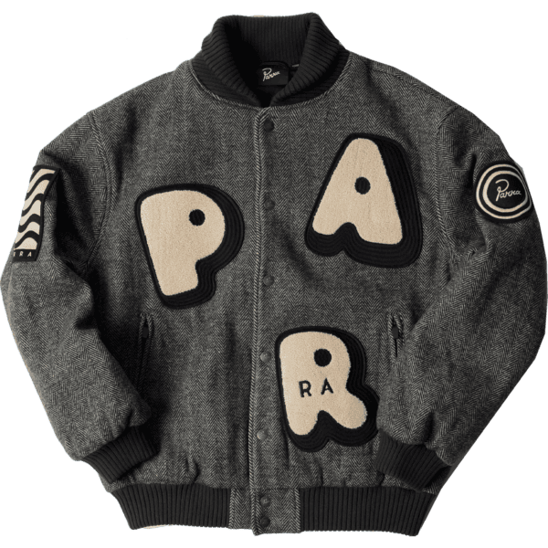 parra jacket rounded par varsity (dark grey)