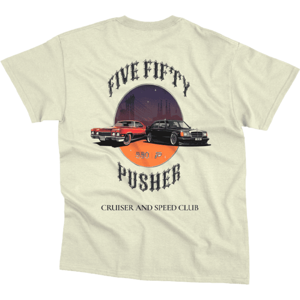 pusher tee shirt 550 cruiser and speed club (beige)