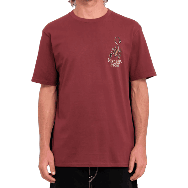 volcom tee shirt lintell classic (merlot)