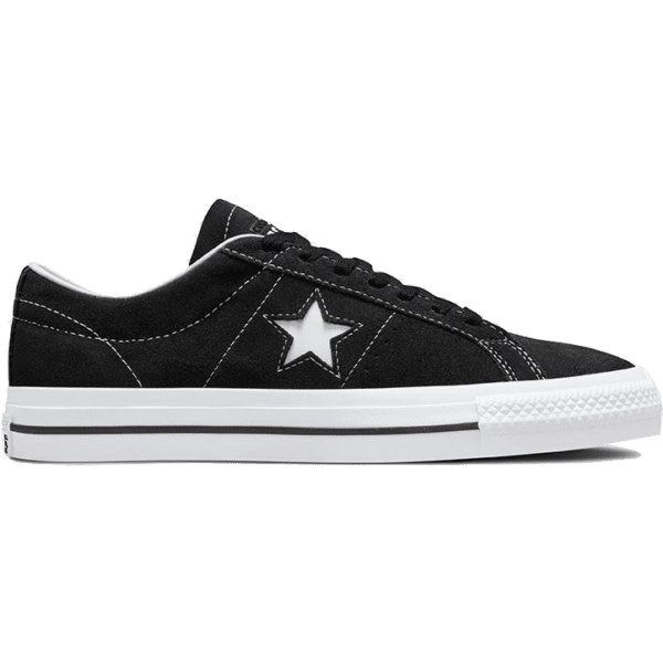 converse shoes one star pro ox (black/black/white)