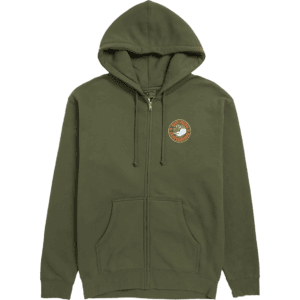 antihero sweatshirt hooded zip round (army)