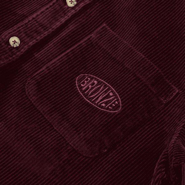 bronze 56k jacket cord button up (eggplant)