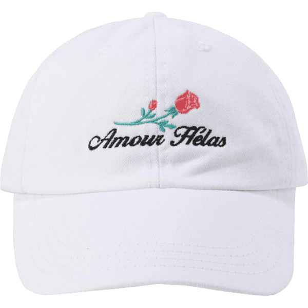hélas cap 6 panel amour (white)