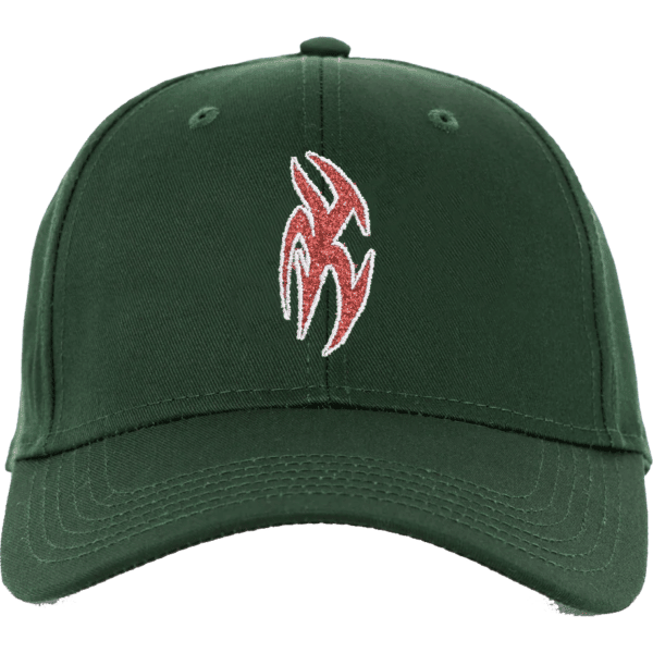 limosine cap 6 panel shadow box (green sparkle)