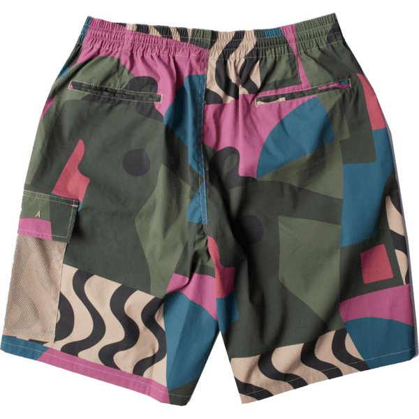 parra short distorted camo (pink)