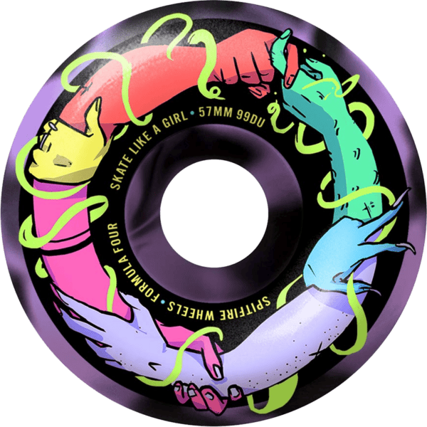 spitfire wheels f4 classics swirl skate like a girl 99a 57mm