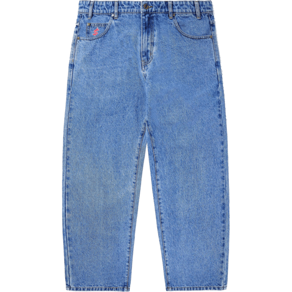 cash only pants denim logo (washed indigo)