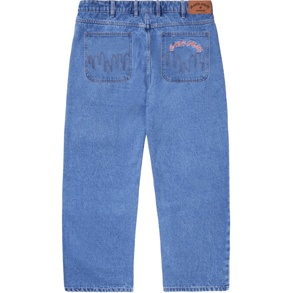 cash only pants denim logo (washed indigo)