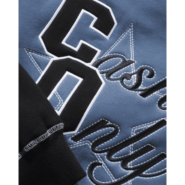 cash only sweatshirt hood raglan halftime (denim/black)