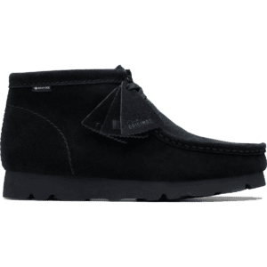 clarks shoes wallabee boot gore-tex (black/suede)