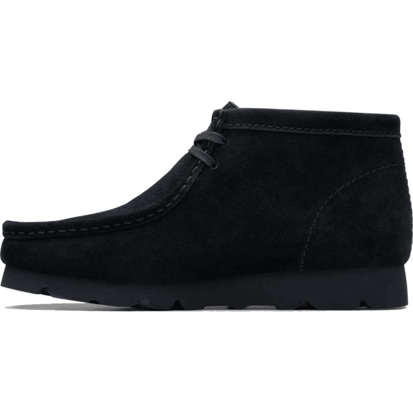 clarks shoes wallabee boot gore-tex (black/suede)