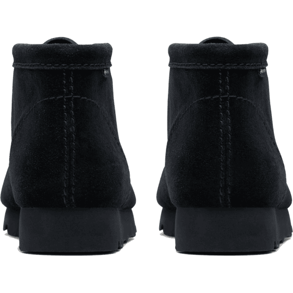 clarks shoes wallabee boot gore-tex (black/suede)
