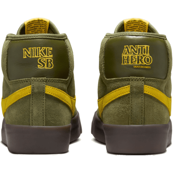 nike sb shoes antihero zoom blazer mid qs (rough green/amarillo)