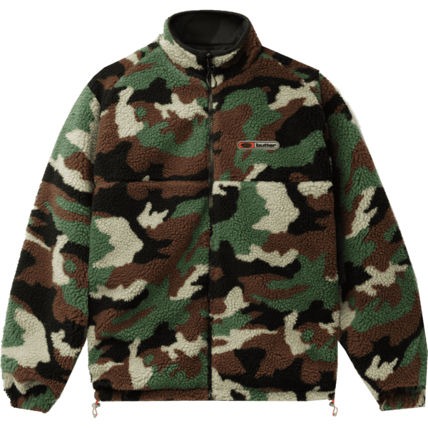 butter goods jacket sherpa camo (forest green)