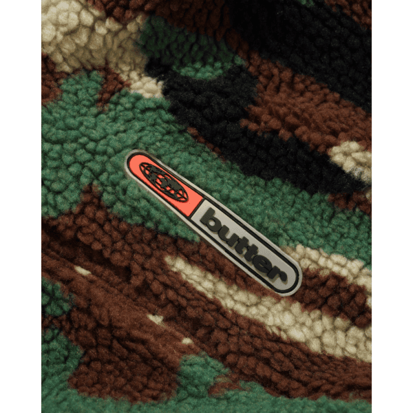 butter goods jacket sherpa camo (forest green)