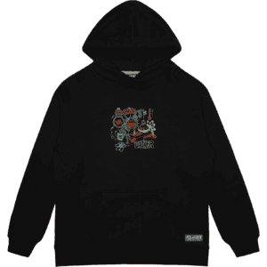 jacker sweatshirt hood distillery (black)
