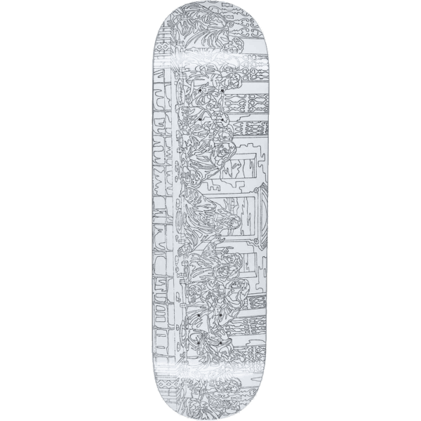 fucking awesome board blue and white outline gino 8.25