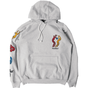 parra sweatshirt hood la chambre nuit (heather grey)