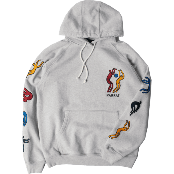 parra sweatshirt hood la chambre nuit (heather grey)