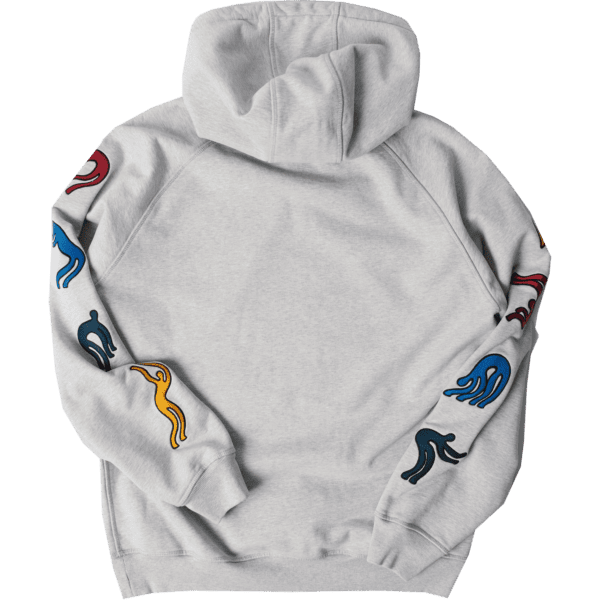 parra sweatshirt hood la chambre nuit (heather grey)