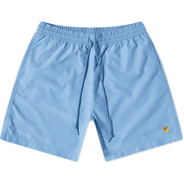 Carhartt WIP short boardshort swim trunk chase (piscine/gold)