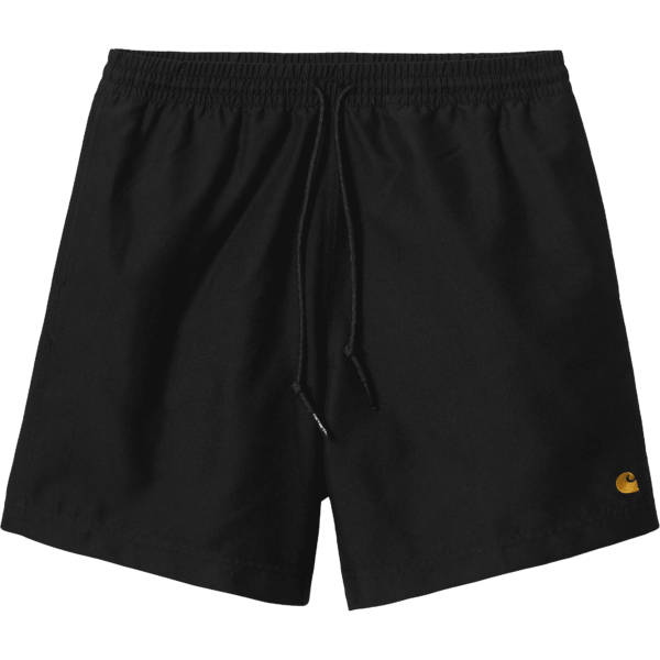 Carhartt WIP short boardshort swim trunk chase (black/gold)