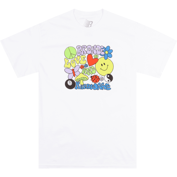 bronze 56k tee shirt love and hardware (white)