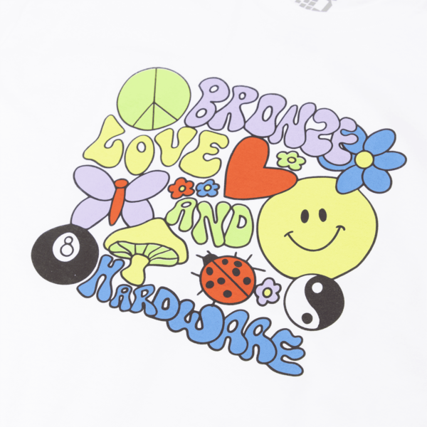 bronze 56k tee shirt love and hardware (white)