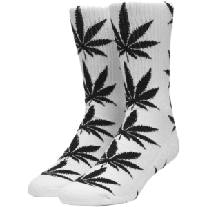 huf socks essentials plantlife (white)