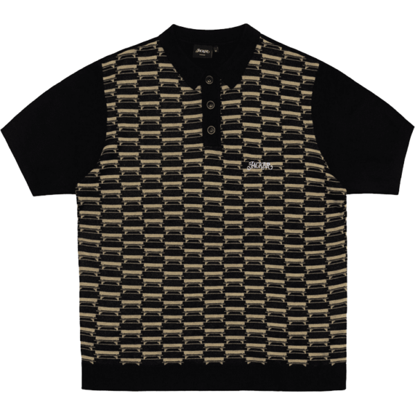 jacker polo knit bench (black)