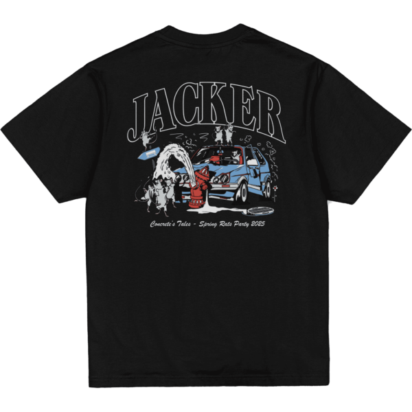 jacker tee shirt rats party (black)