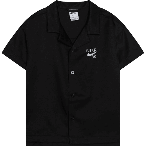 nike sb shirt kids short sleeves dry fit bowling (black)