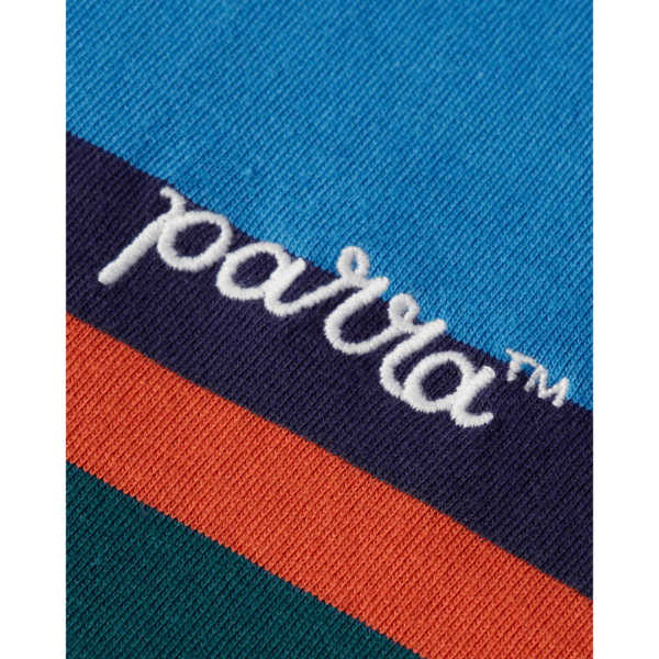 parra tee shirt script striped (blue)