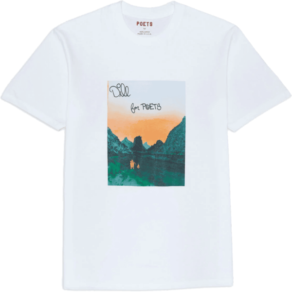 poets tee shirt dill for poets (white)
