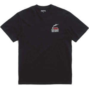 poets tee shirt home embroidered (black)