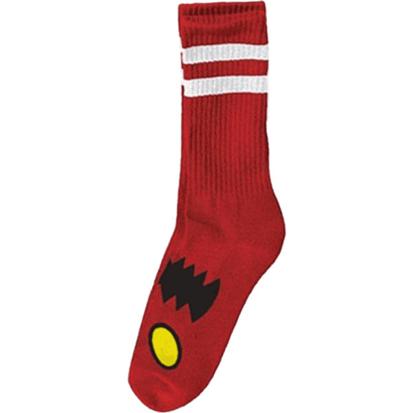 toy machine socks monster face (red)