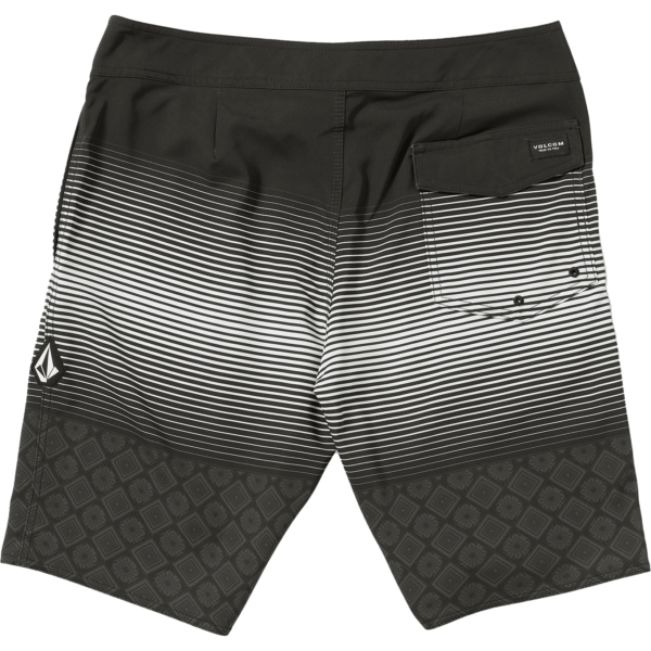 volcom short boardshort trunk lido stripe mod 20 (black)