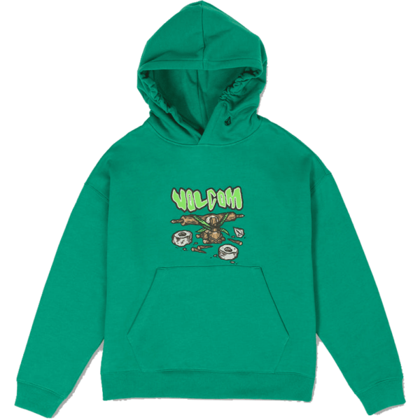 volcom sweatshirt kids hood fa todd bratrud (synergy green)