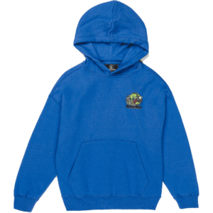 volcom sweatshirt kids hood skate fast (patriot blue)