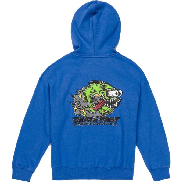 volcom sweatshirt kids hood skate fast (patriot blue)