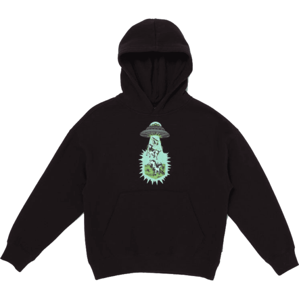 volcom sweatshirt kids hood udder space (black)