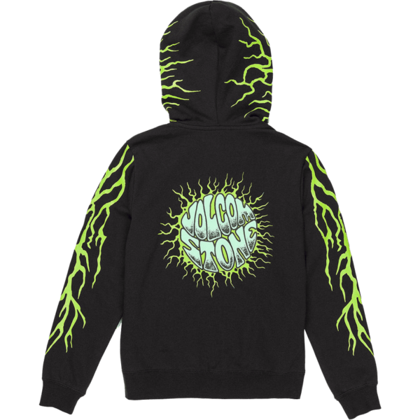 volcom sweatshirt kids hooded zip alien (black)