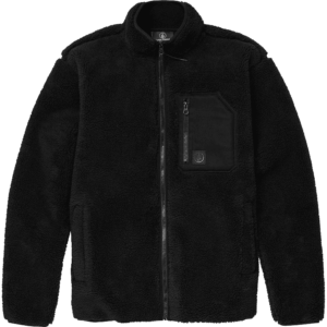 volcom sweatshirt polar mock neck zip muzzer fuzzar (black)