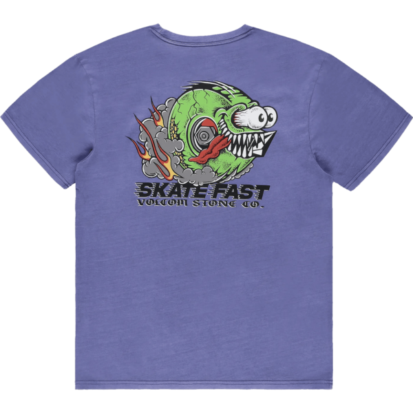 volcom tee shirt crazee wheel (ballpoint blue)