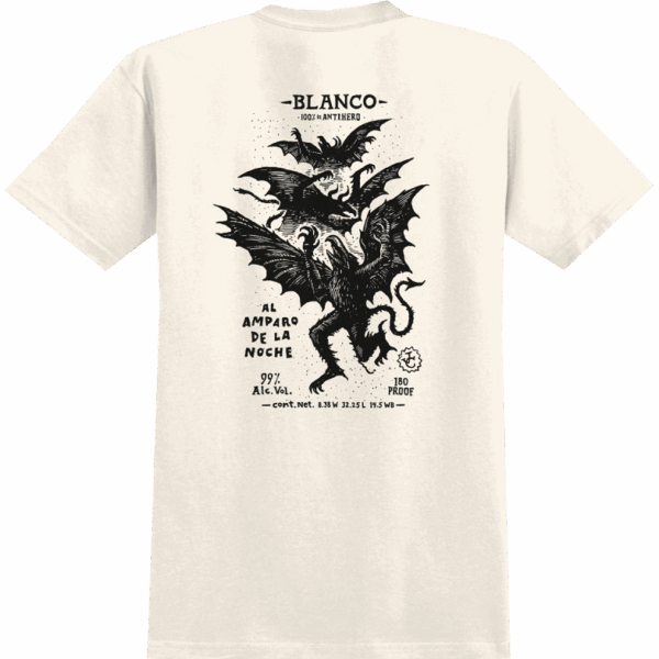 antihero tee shirt carnales blanco (cream)