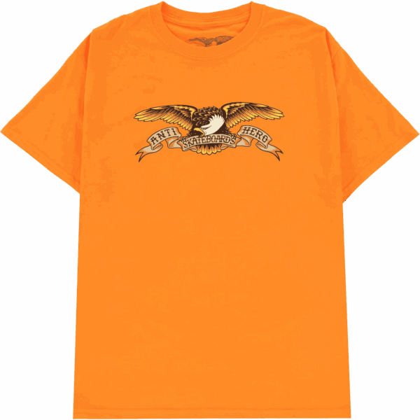 antihero tee shirt eagle (safety orange)